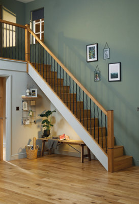 Black Metal Newel Post Flat Cap to Fit 90mm Newel Posts (L) 95mm x (W) 95mm x (H) 9mm - 3