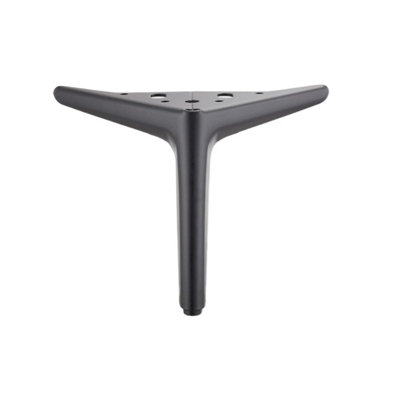 Black Metal Triangular 15cm Furniture Legs, Pack of 2