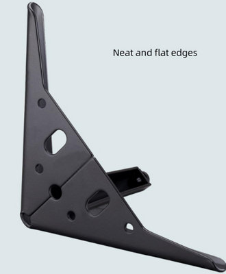 Black Metal Triangular 15cm Furniture Legs, Pack of 2