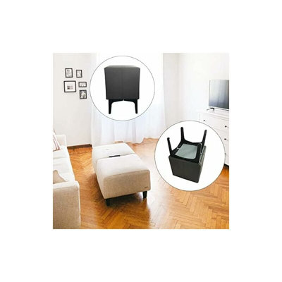 Black Metal Triangular 15cm Table Legs, Pack of 4