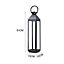 Black Metallic Decorative Lantern Candle Holder, 51 H x 15 W x 15 cm D
