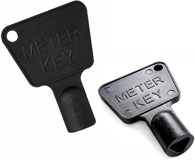 Black Meter Box Key Triangular Gas & Electric Utility Key for Water Reading Universal Cabinet Access Key Durable Plastic (2pc)