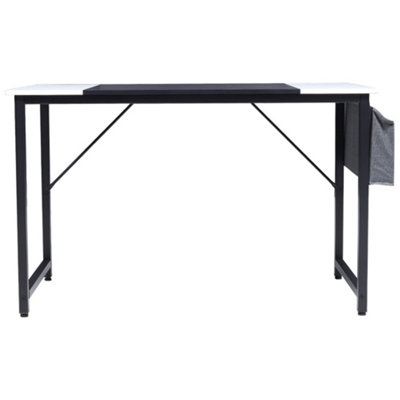 Black Modern Rectangular Metal Frame Computer Desk