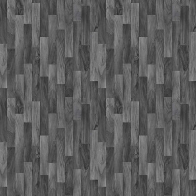 Black Modern Wood Effect Anti-Slip Vinyl Flooring for Home, Shops ...