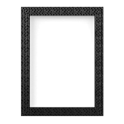 Picture of Black Mosaic Effect Wall Hanging Mirror With a Decorative Design