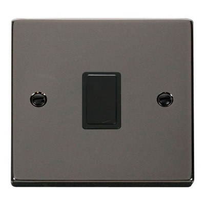 Black Nickel 1 Gang 20A DP Switch - Black Trim - SE Home