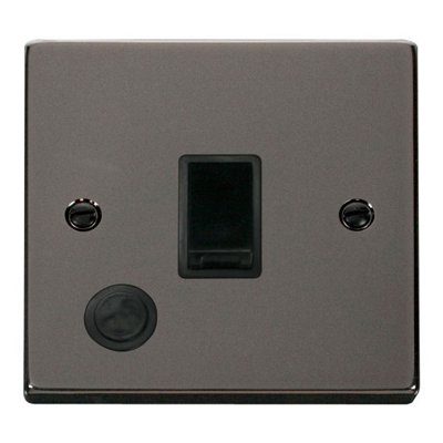 Black Nickel 1 Gang 20A DP Switch With Flex - Black Trim - SE Home