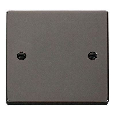 Black Nickel 1 Gang Blank Plate - SE Home