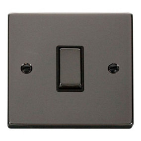Black Nickel 10A 1 Gang Intermediate Ingot Light Switch - Black Trim - SE Home