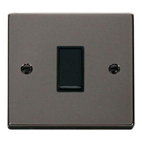 Black Nickel 10A 1 Gang Intermediate Light Switch - Black Trim - SE Home