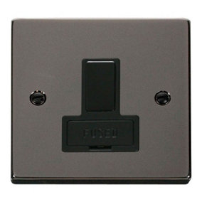 Black Nickel 13A Fused Connection Unit Switched - Black Trim - SE Home