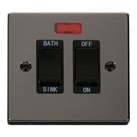Black Nickel 20A DP Sink/bath Switch - Black Trim - SE Home