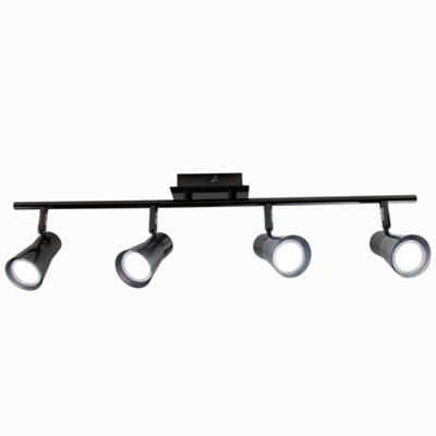 Black Nickel 4 Bar GU10 Ceiling Spotlight