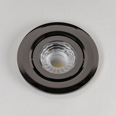 Black Nickel 6W LED Downlight - 3K Warm White - Dimmable & Tilt IP44 - SE Home
