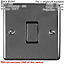 BLACK NICKEL Bathroom Switch Set -1x Light & 1x 6A Extractor Fan Isolator Switch