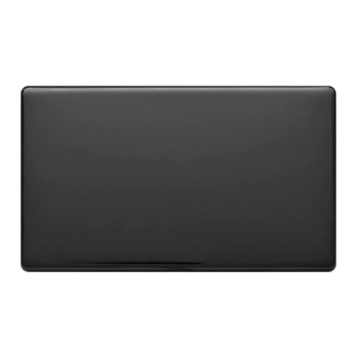 Black Nickel Screwless Plate Double Blank Plates - SE Home