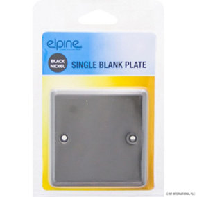 Black Nickel Single Blank Plate Light Switch Home Office Electric Socket