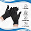 Black Nitrile Disposable Super Strong 5g Latex Free Gloves Double Strength Box Of 100 - Extra Large