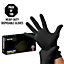 Black Nitrile Disposable Super Strong 5g Latex Free Gloves Double Strength Box Of 100 - Medium