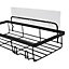 Black No Drill Shower Caddy Set of 4 with Wall Stickers Bathroom Organizer Shelves