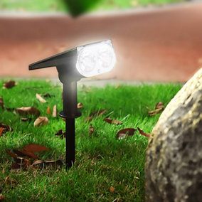 Black Outdoor Adjustable Solar Powered Landscape Light