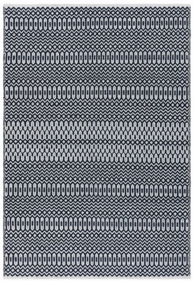 Black  Outdoor Rug, Geometric Stain-Resistant Rug For Patio Decks Garden, 2mm Modern Outdoor Area Rug-120cm X 170cm