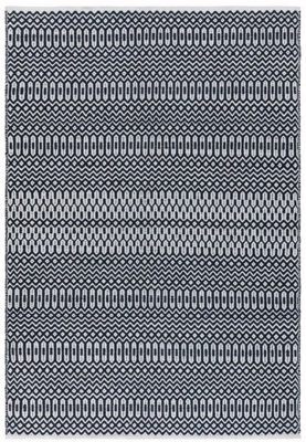 Black  Outdoor Rug, Geometric Stain-Resistant Rug For Patio Decks Garden, 2mm Modern Outdoor Area Rug-160cm X 230cm