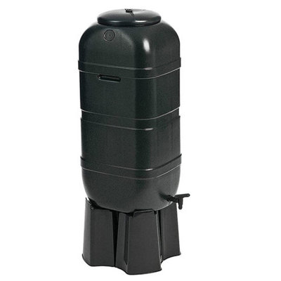Black Outdoor Water Butts 100L Rain Collector Complete With Stand & Kit
