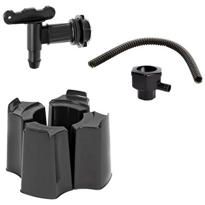 Black Outdoor Water Butts 100L Rain Collector Complete With Stand & Kit - 3