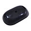 Black Oval Glass Counter Mounted Bathroom Counter Top Basin Wash Sink W 540 mm x D 340mm