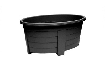 Black Oval Planter Trough 55cm