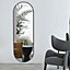 Black Oval Wall Mounted Framed Full Length Mirror Dressing Mirror 50 x 150 cm