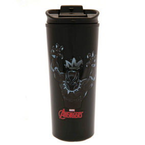 Black Panther Metal Travel Mug Black/Blue/Red (One Size)