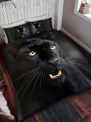 Black Panther Single Duvet Cover and Pillowcase Set