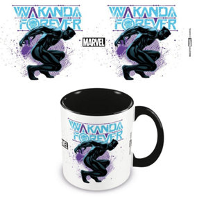 Black Panther Wakanda Forever Inner Two Tone Mug White/Black/Blue (One Size)