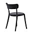 Black Plastic Bistro Dining Chair