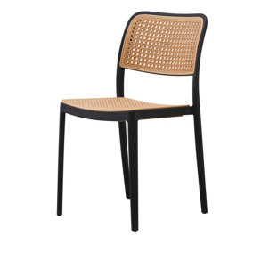 Black Plastic Café Dining Chair