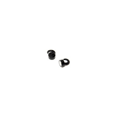 Black Plastic Mini Magnetic Hooks - 1kg Pull (12mm dia x 20mm tall) (Pack of 2)