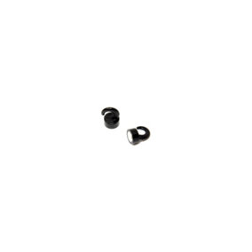 Black Plastic Mini Magnetic Hooks - 1kg Pull (12mm dia x 20mm tall) (Pack of 2)