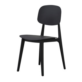 Black Plastic Oslo Dining Chair