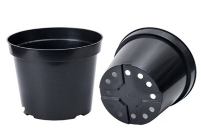 Black Plastic Plant Pot Flower Pots 12 Litres x 20 Pots