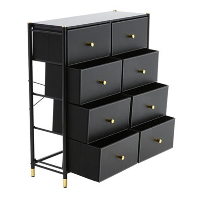 black nightie dress LUKYTOWER Fabric Storage Drawers Dresser and Chest of Drawers, Beautif main image 0