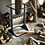 Black Portable Heavy Duty Steel Manual Kindling Splitter Wood Log Cracker Firewood Splitting Wedge