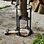 Black Portable Manual Heavy Duty Steel Log Kindling Splitter Firewood Splitting Wedge