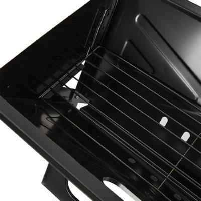 Black Portable X-shaped Barbecue Charcoal Grill