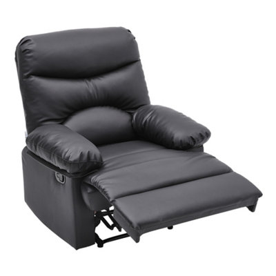 Black PU Leather Upholstered Recliner Armchair