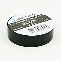 Black PVC Electrical Insulation Tape 20m x 19mm Flame Retardant Power Cable
