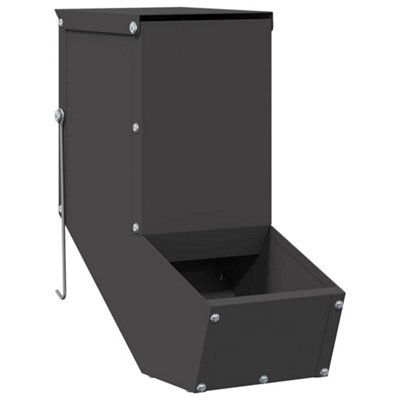 Black Rabbit Feeder 12.5x26x28.5cm Cold-Rolled Steel, 1 kg Capacity ...