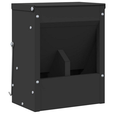Black Rabbit Feeder 20x12.5x25cm Cold Rolled Steel, 3kg Capacity 1 x Feeder