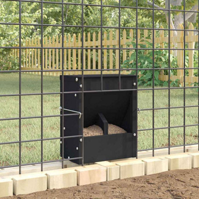 Black Rabbit Feeder 20x12.5x25cm Cold Rolled Steel, 3kg Capacity 1 x Feeder